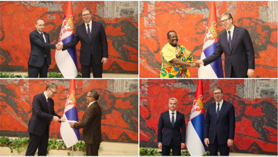 Vučić primio akreditivna pisma ambasadora