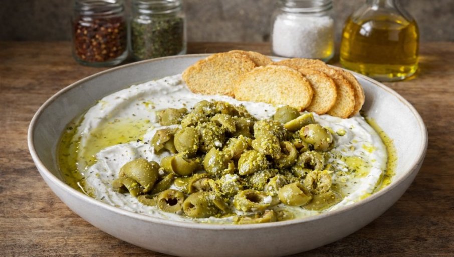 KREMASTI NAMAZ OD KREM SIRA I MASLINA: Bogat, aromatičan namaz, savršen kao meze uz krekere