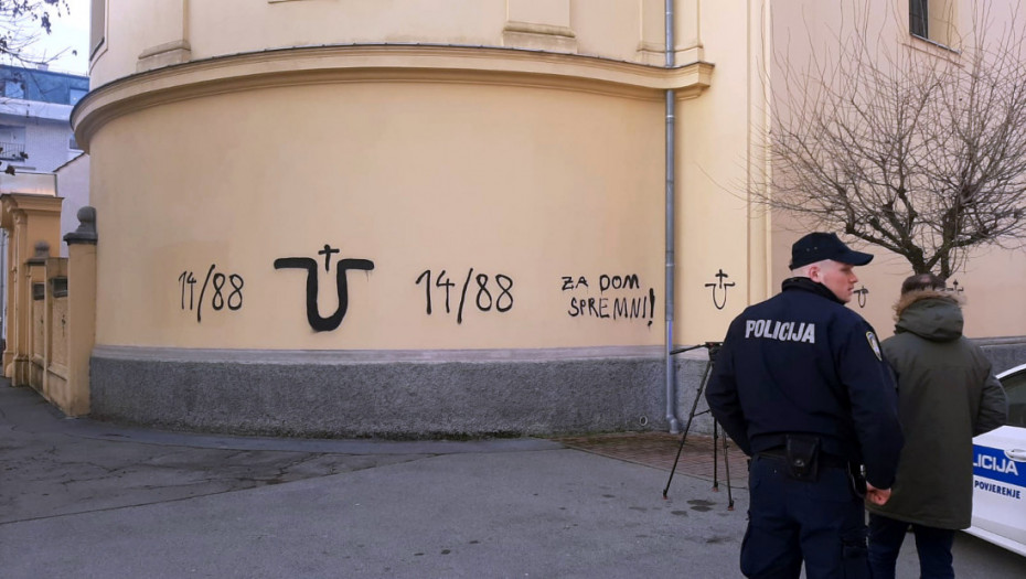 Grafiti sa uvredama ponovo na ulazu u Gluščane