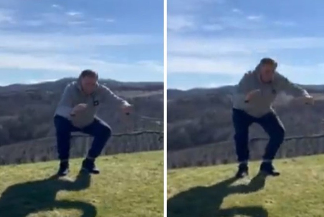 Dodik radi čučnjeve (